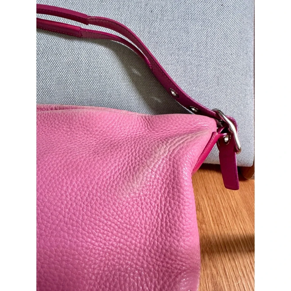 Vintage Coach Soho Two-Tone Pink Pebbled Slouchy Leather Hobo Bag Y2K